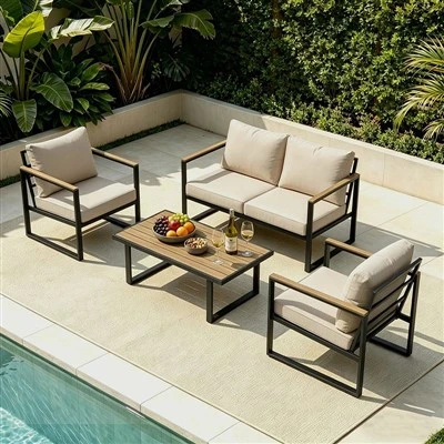 4 PC Patio Lounge Set